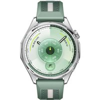 HUAWEI Watch GT 6 - Silver with Green Woven Strap, 46 mm