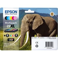 Click to view product details and reviews for Epson Elephant 24xl 5 Colour Ink Cartridges Multipack. Click to view product details and reviews for Epson Elephant 24xl 5 Colour Ink Cartridges Multipack.