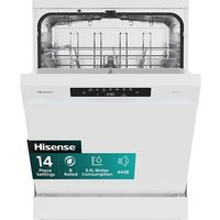 Hisense Hi4 HS642B90W Full Size Dishwasher - White - B Rated