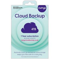 CURRYS' Cloud Backup - 4 TB, 1 year