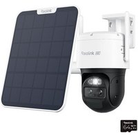 REOLINK TrackMix Series G770 4K 4G LTE Battery Outdoor Security Camera with Solar Panel & 64 GB Memory Card - White