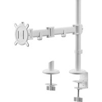 ONE FOR ALL Smart DM2120 Full Motion 13-32" Single Arm Monitor Desk Mount - White