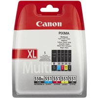 CANON PGI-550XL/CLI-551 Cyan, Magenta, Yellow & Black Ink Cartridges - Multipack