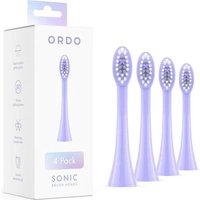 ORDO Sonic+ Replacement Toothbrush Heads - Pack of 4, Pearl Violet