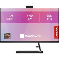 LENOVO IdeaCentre AIO 3 27" All-in-One PC - AMD Ryzen 5, 1 TB SSD, Black