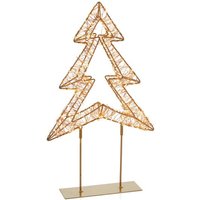 PREMIER Warm White Lit Christmas Tree Tabletop Decoration - 45 cm, Rose Gold