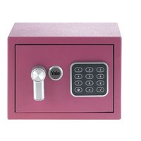 YALE YSV/170/DB2/P Home Safe Mini Pink, Keypad/Key Access, Anti-Shock