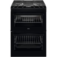 AEG CGX6130ACB 60cm wide Double Oven Gas Cooker - Black - A/A Rated