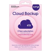 CURRYS' Cloud Backup - 4 TB, 3 years