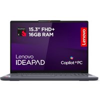 LENOVO IdeaPad Slim 3 15.3" Laptop, Copilot+ PC - Snapdragon X, 256 GB SSD, Luna Grey