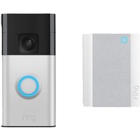 RING Battery Video Doorbell with Chime (2nd Gen) - Satin Nickel