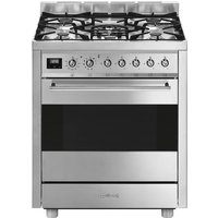 Smeg Symphony C7GPX9 Single Oven Dual Fuel Cooker with Pyrolytic Cleaning - Stainless Steel - A Rated