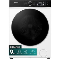 Hisense KitchenFit™ 3i Series WF3I9043BBFS2 9kg WiFi Connected Washing Machine with 1400 rpm - Black - A Rated