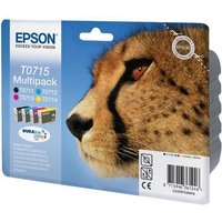 EPSON Cheetah T0715 Cyan, Magenta, Yellow & Black Ink Cartridges - Multipack