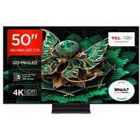 TCL 50C7K-UK 50 Inch QD-Mini LED 4K Google TV 144Hz Gaming Dolby Vision & Dolby Atmos
