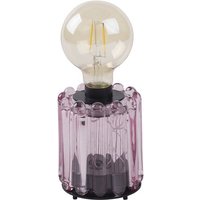 Garden Greatness Iris Bulb Milan Glass Table Lamp in Mauve