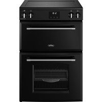 Belling 60cm wide Double Oven Farmhouse 60Ei TCH Mini Range Electric Cooker with Induction Hob - Black - A/A Rated