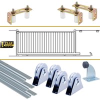 SLIDING DOOR KIT - Gate Tracks, Rollers, Castors, Guide Brackets, and Stopper