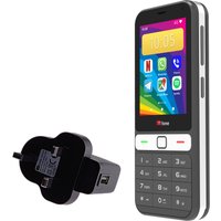 TTfone TT280 - Simple 4G Dual SIM Bar Phone with Android, 2.8" Touchscreen, Keypad, 2MP Camera, USB-C - Easy to Use Unlocked Mobile (with Mains Charger)