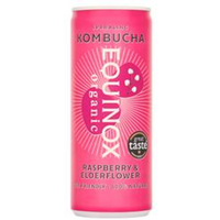 Equinox Kombucha Organic Kombucha Soft Drink w/Raspberry & Elderflower 250ml can