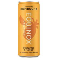Equinox Kombucha Organic Kombucha Soft Drink with Pineapple & Mango 250ml can