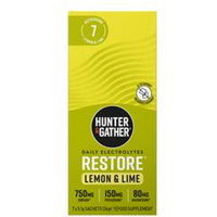 Hunter and Gather Restore Hydration Electrolytes Lemon & Lime 7 x 5.1g per pack