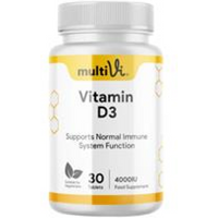 MultiVi MultiVi Vitamin D3 4000IU Supplement. 30 capsules