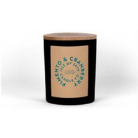 Isle of Skye Pimento & Cranberry Black Natural Wax Candle 9.5cm x 8cm x 8cm