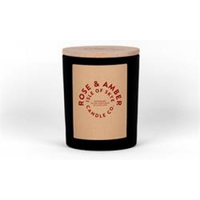 Isle of Skye Rose & Amber Black Natural Soy Wax Candle 9.5cm x 8cm x 8cm