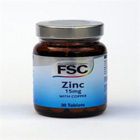 FSC Zinc 15mg with Copper 30 Tablets