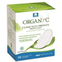 Organyc Period Pads - Moderate Flow folded with wings - 10 pads
