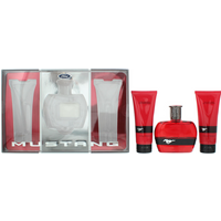 Mustang Red 3 Piece Gift Set: Eau de Toilette 100ml - Aftershave Balm 100ml - Hair Body Wash 100ml