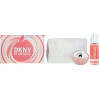 DKNY Be Delicious Fresh Blossom 3 Piece Gift Set: Eau de Parfum 100ml - Body Mist 125ml - Pouch