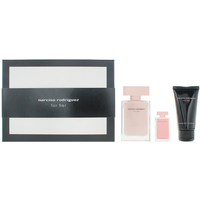Narciso Rodriguez For Her 3 Piece Gift Set: Eau de Parfum 50ml - Eau de Parfum 7.5ml - Body Lotion 50ml