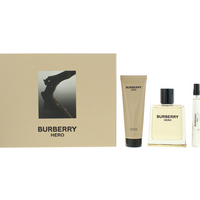 Burberry Hero For Men 3 Piece Gift Set: Eau De Toilette 100ml - Shower Gel 75ml - Eau De Toilette 10ml