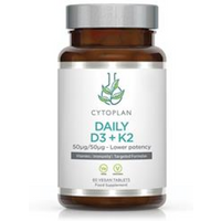 Cytoplan Daily D3 + K2 providing 50ug/50ug 60 tablets
