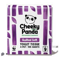 Cheeky Panda The Cheeky Panda Luxury Quilted Bamboo Toilet Tissue 9 Rolls
