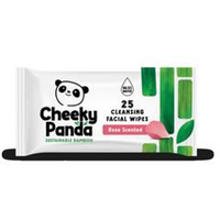 Cheeky Panda 100% Bamboo Facial Cleansing Wipes Rose Scented 25 Wipes