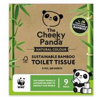 Cheeky Panda The Cheeky Panda Natural Colour Bamboo Toilet Tissue 9 Rolls