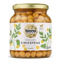 Biona Organic Chick Peas -in Glass jars 350g