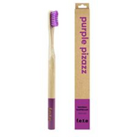 From Earth to Earth Bamboo Toothbrush Purple Pizazz - Purple Medium