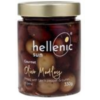 Hellenic Sun Hellenic Sun Olive Medley pitted Pepper & Cumin 330g