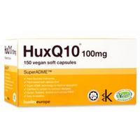 Huxley Europe HuxQ10 100mg Co Enzyme Q10 Vegan Halal Kosher 150 soft capsules