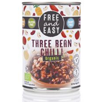 Free & Easy Organic Three Bean Chilli 400g