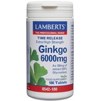 Lamberts Ginkgo 6000mg High Strength Time Release 180 tablet