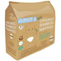 Beaming Baby Organic Bamboo Nappies Size 5 (15-19kg22 nappies)