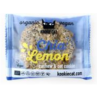 Kookie Cat Chia & Lemon Cookie Organic - Vegan Cashew & Oat Cookies 55g