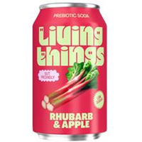 Living Things Living Things Rhubarb & Apple Prebiotic + Probiotic Soda 330ml