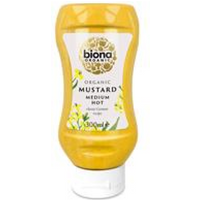 Biona Organic Medium Hot Mustard Squeezy 300ml