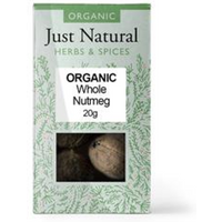 Just Natural Herbs Organic Whole Nutmeg (Box) 20g